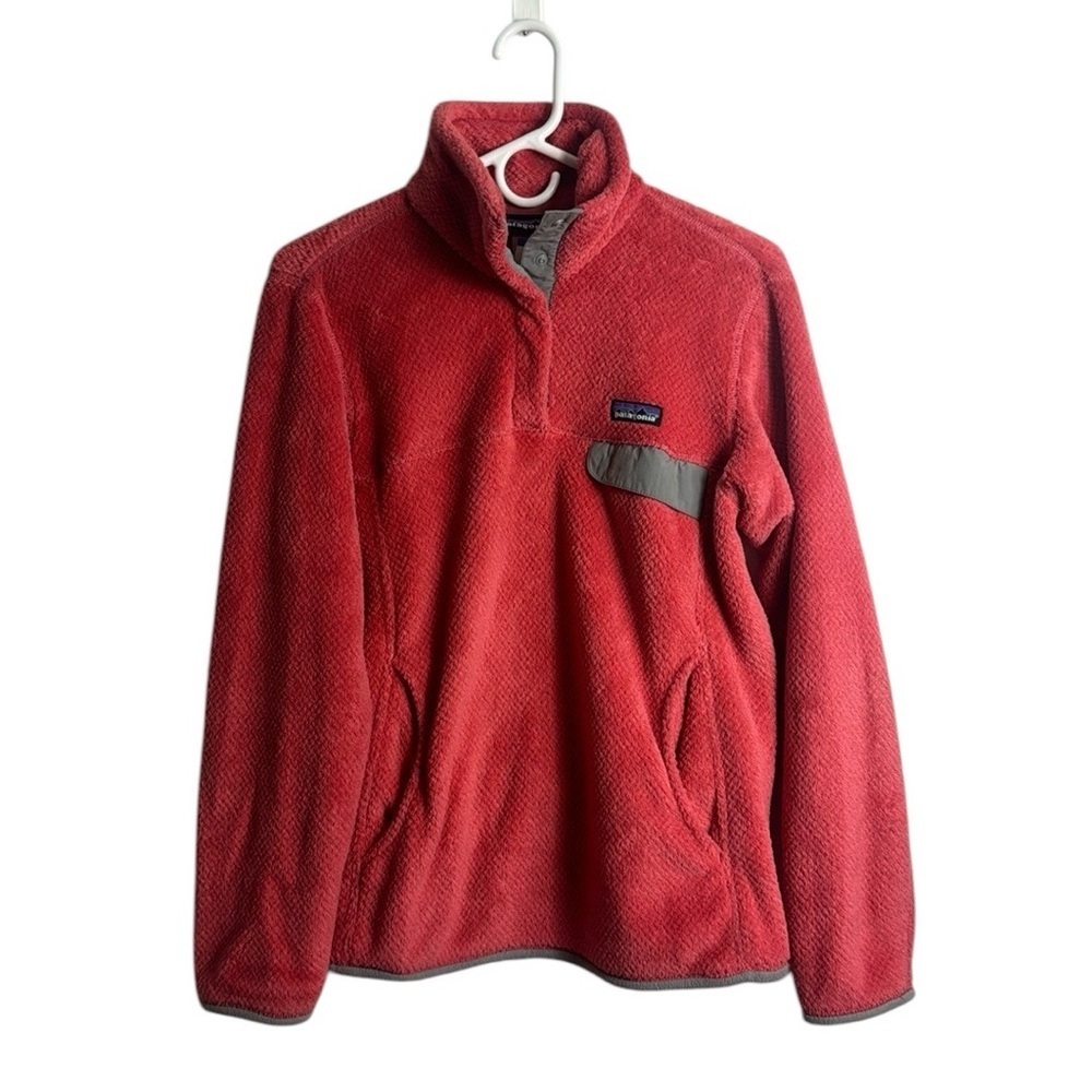 Patagonia Re-Tool Snap-T Fleece Pullover Women’s‎ Coral Medium Hiking Outdoors
